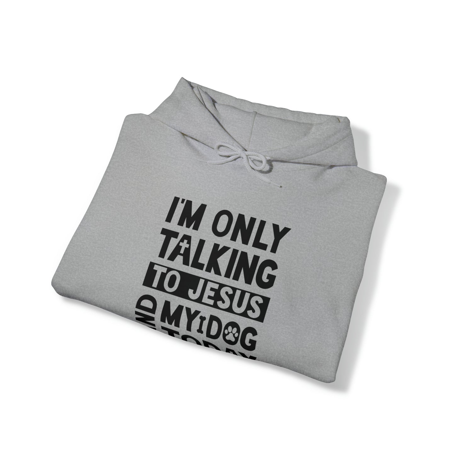 I'm Only Talking To Jesus And My Dog Today Hooded Sweatshirt