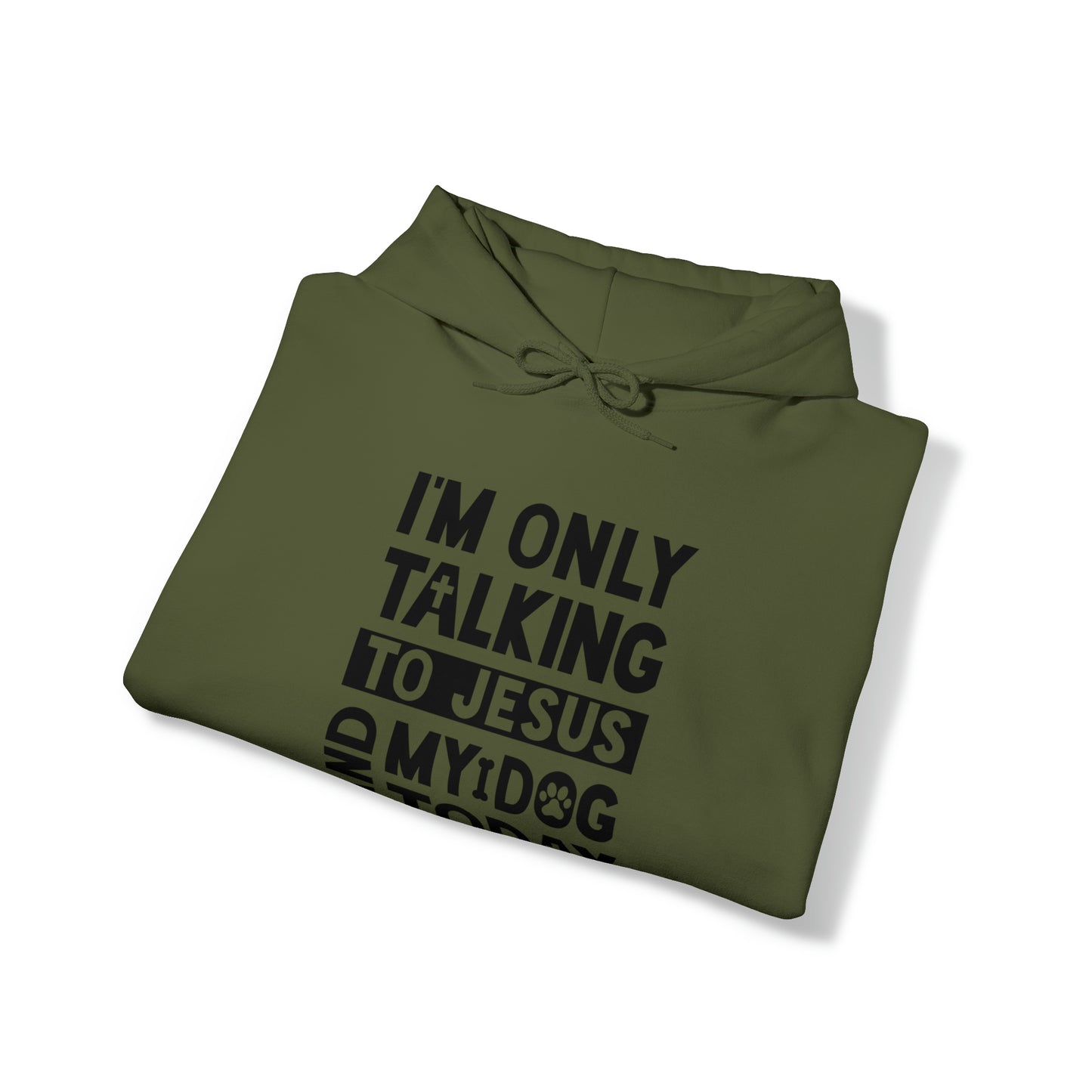 I'm Only Talking To Jesus And My Dog Today Hooded Sweatshirt