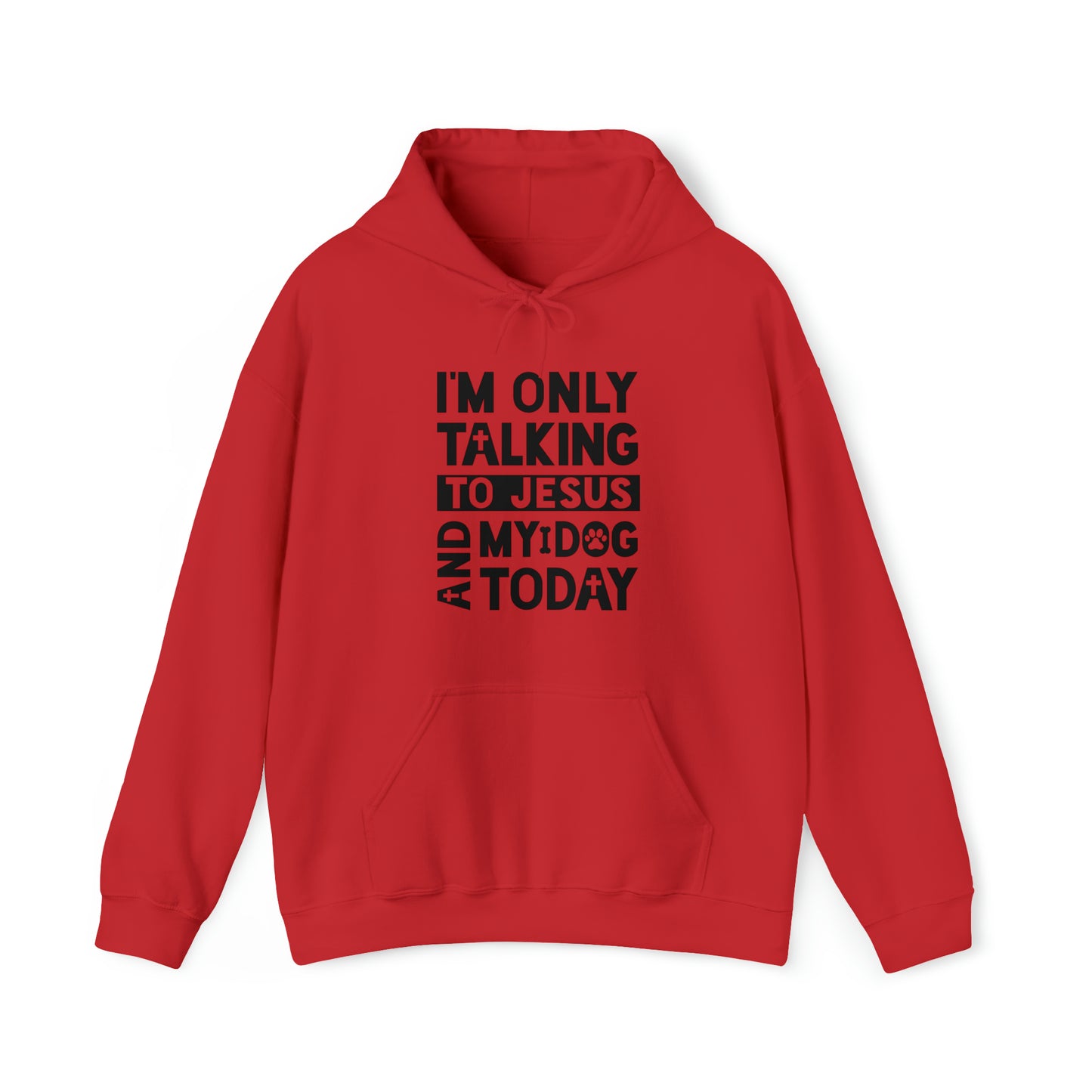 I'm Only Talking To Jesus And My Dog Today Hooded Sweatshirt