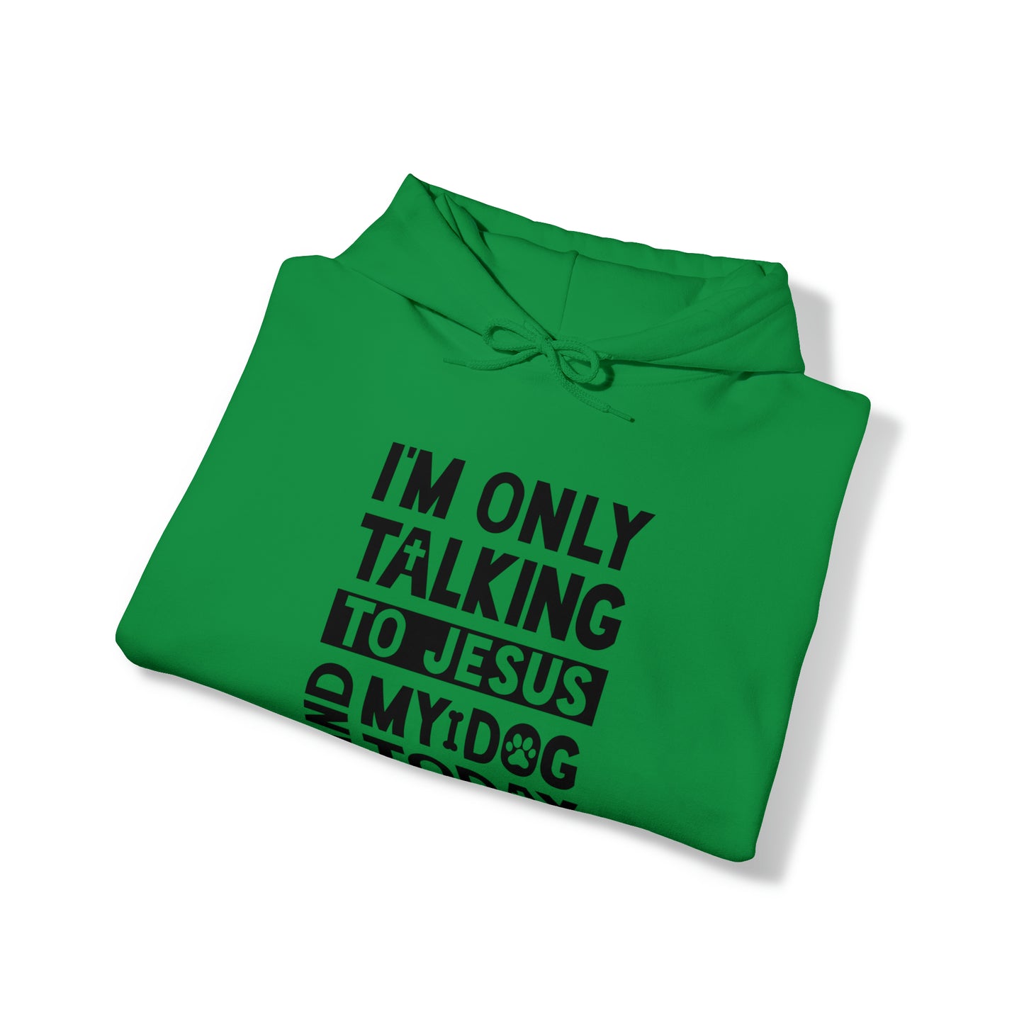 I'm Only Talking To Jesus And My Dog Today Hooded Sweatshirt