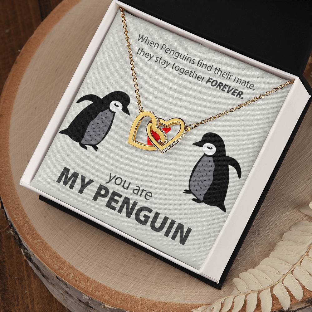 You Are My Penguin - Interlocking Hearts Necklace