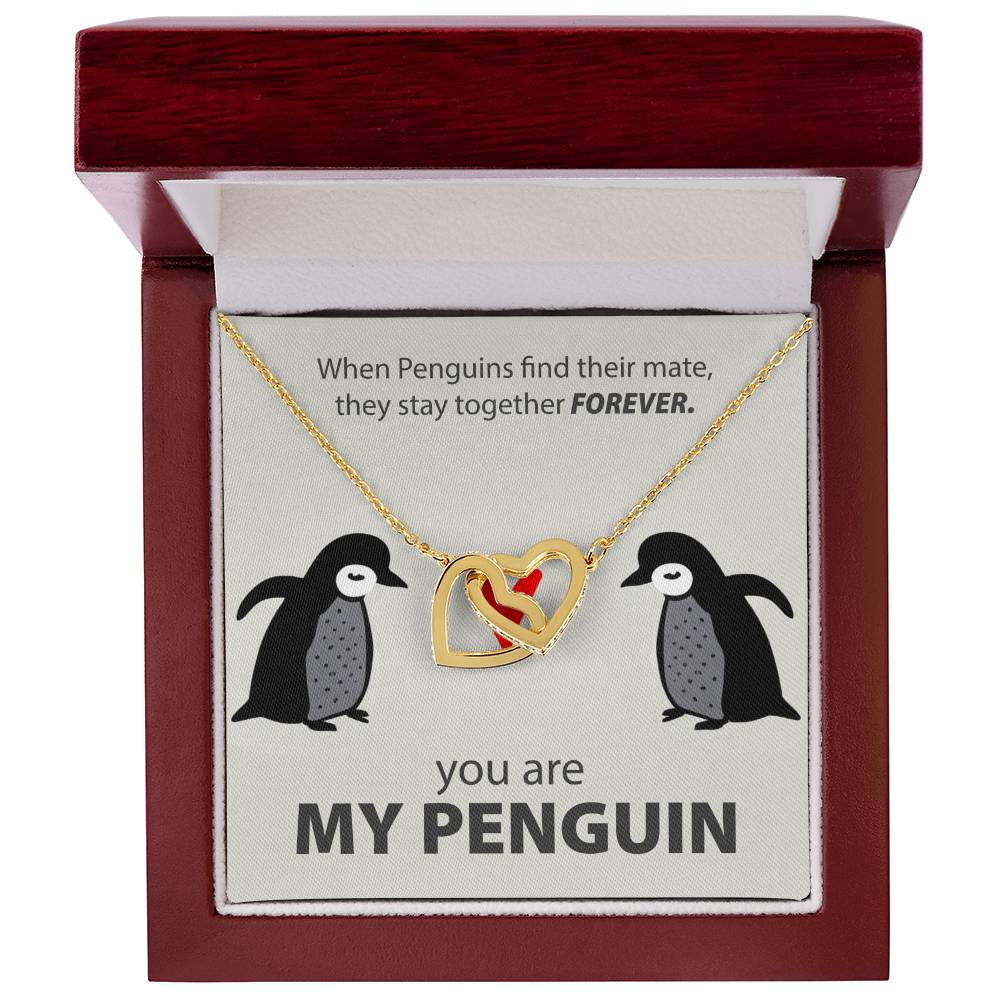 You Are My Penguin - Interlocking Hearts Necklace