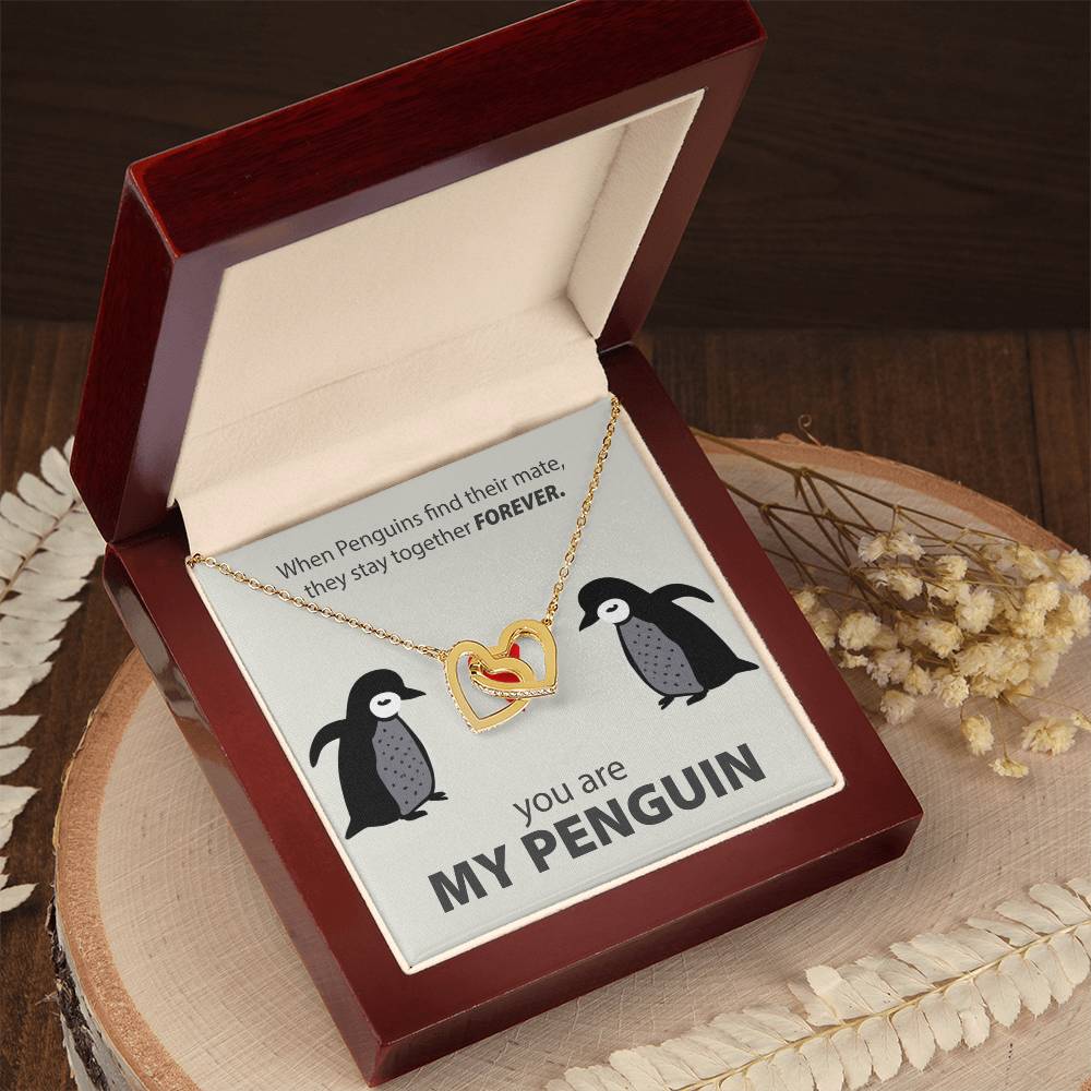 You Are My Penguin - Interlocking Hearts Necklace