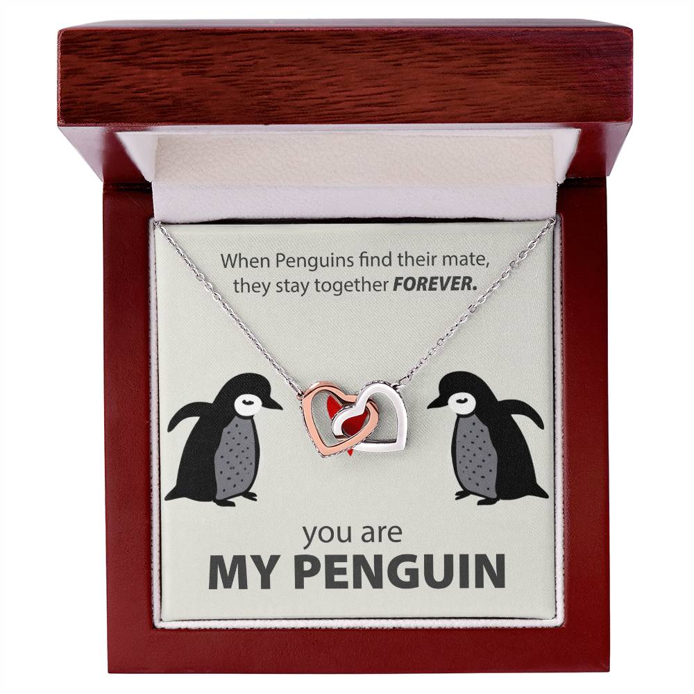 You Are My Penguin - Interlocking Hearts Necklace