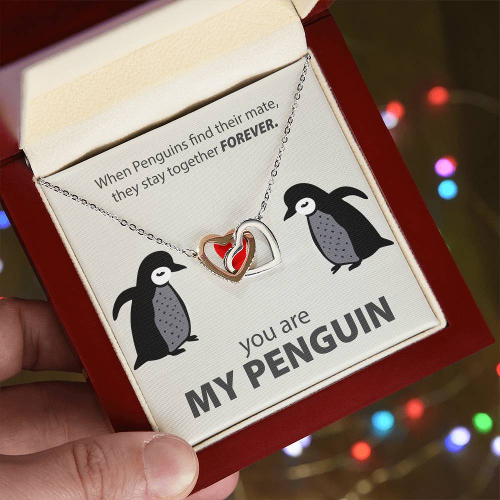 You Are My Penguin - Interlocking Hearts Necklace