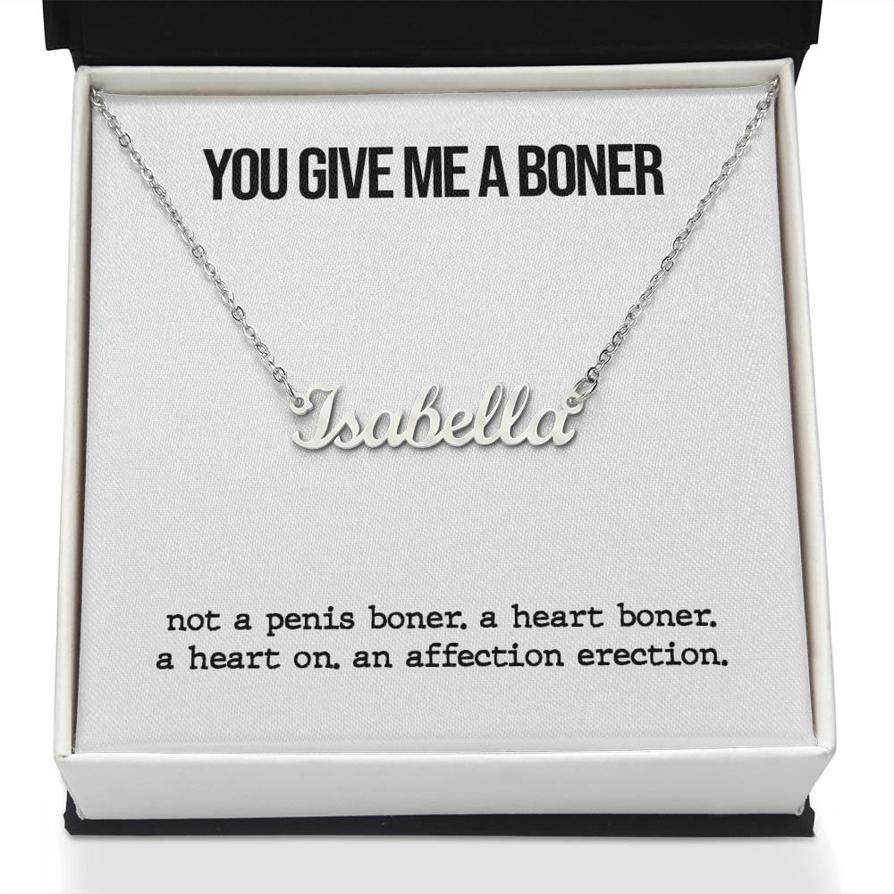 Funny Boner Personalized Name Necklace