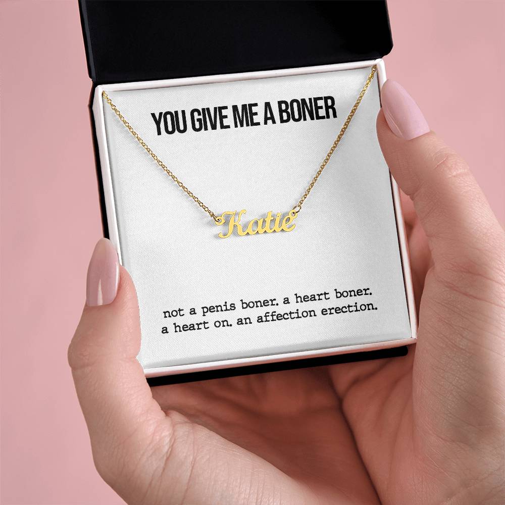 Funny Boner Personalized Name Necklace