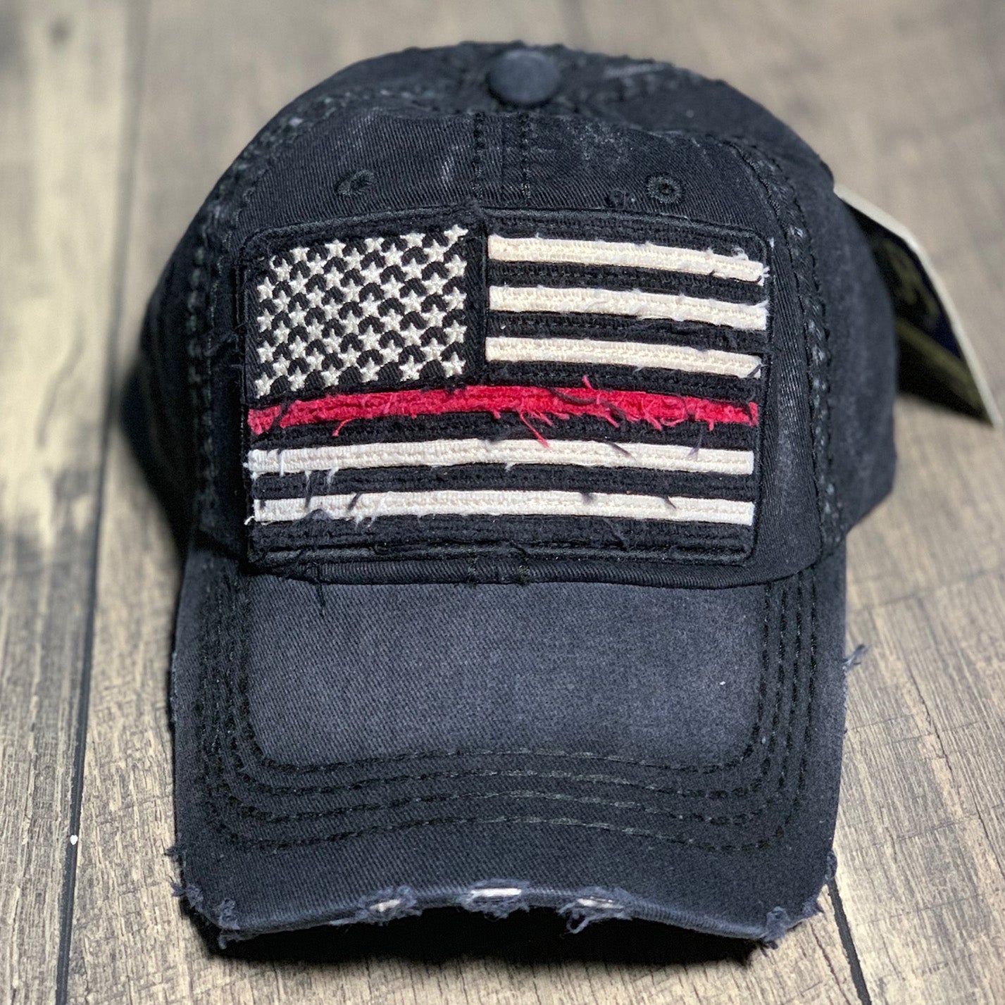 Thin Red Line American Flag Vintage Ballcap