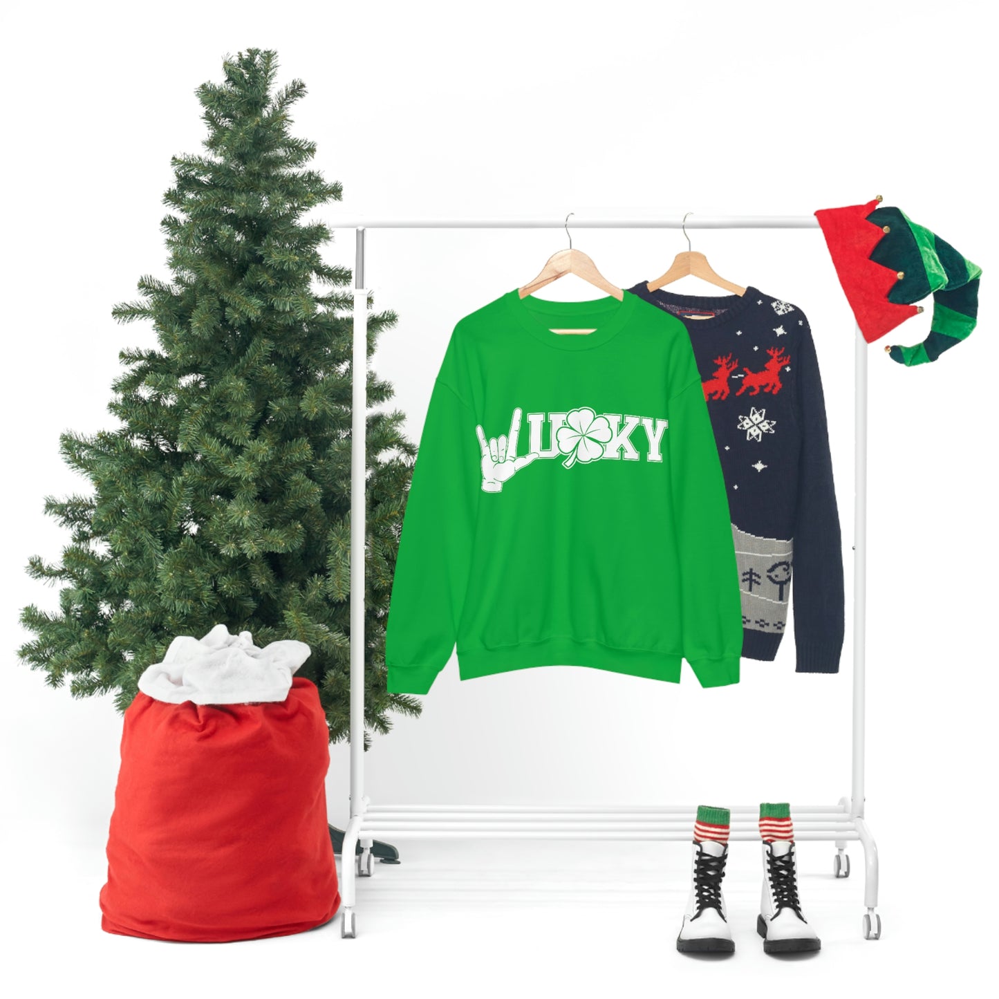 ASL Lucky Clover Unisex Crewneck Sweatshirt