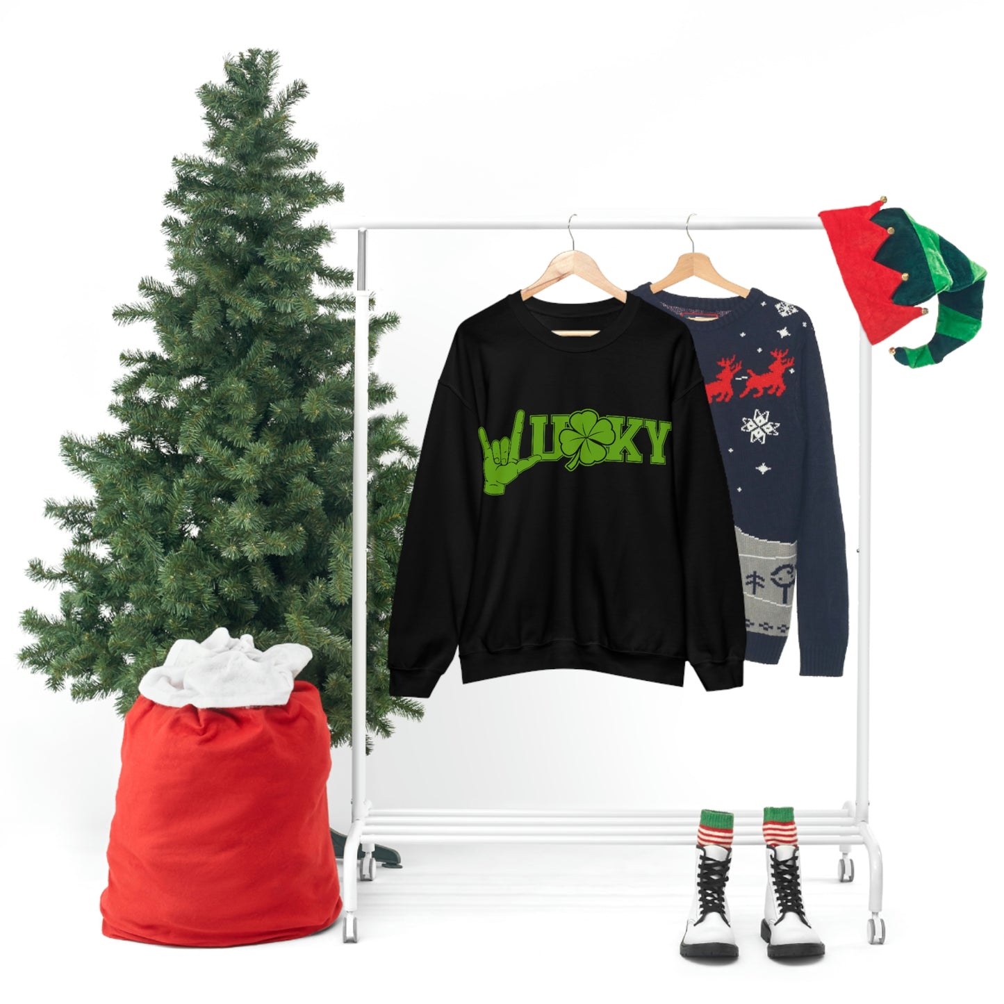 ASL Lucky Clover Unisex Crewneck Sweatshirt