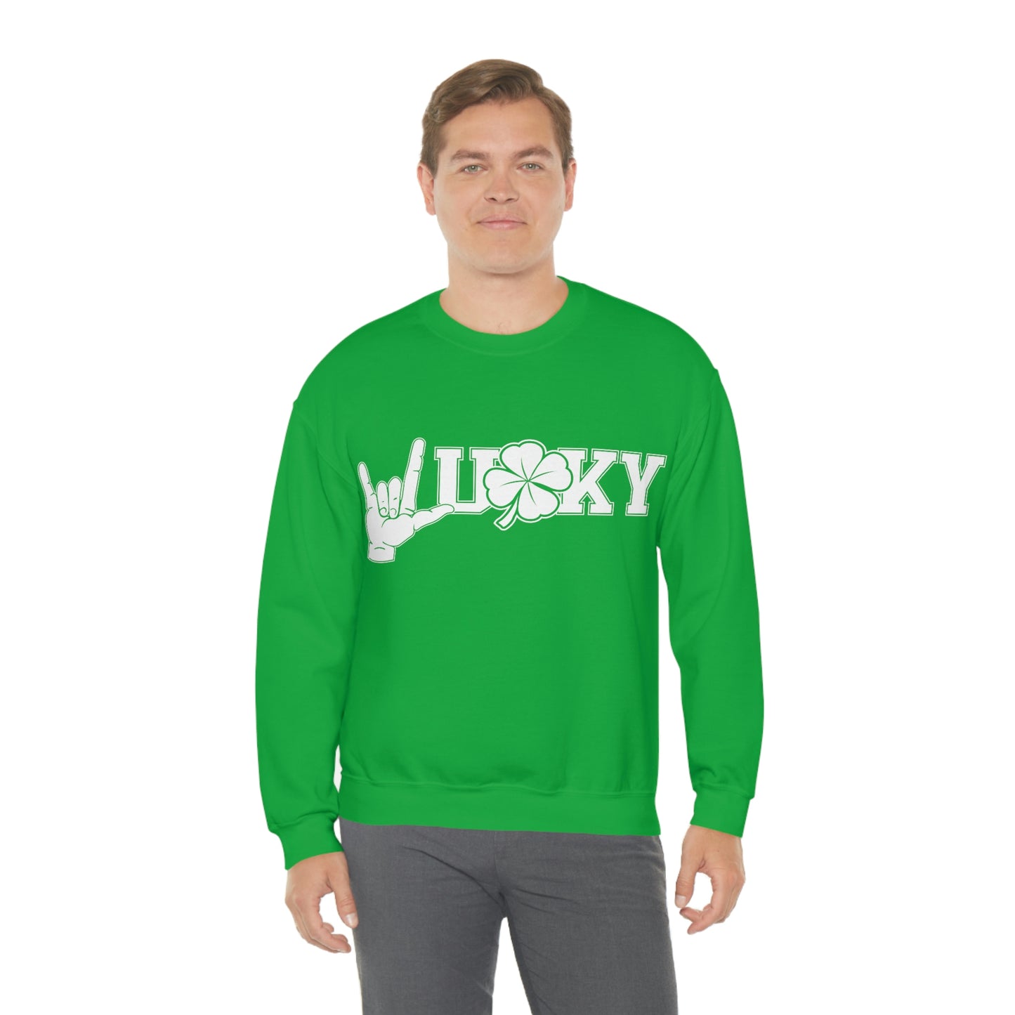 ASL Lucky Clover Unisex Crewneck Sweatshirt
