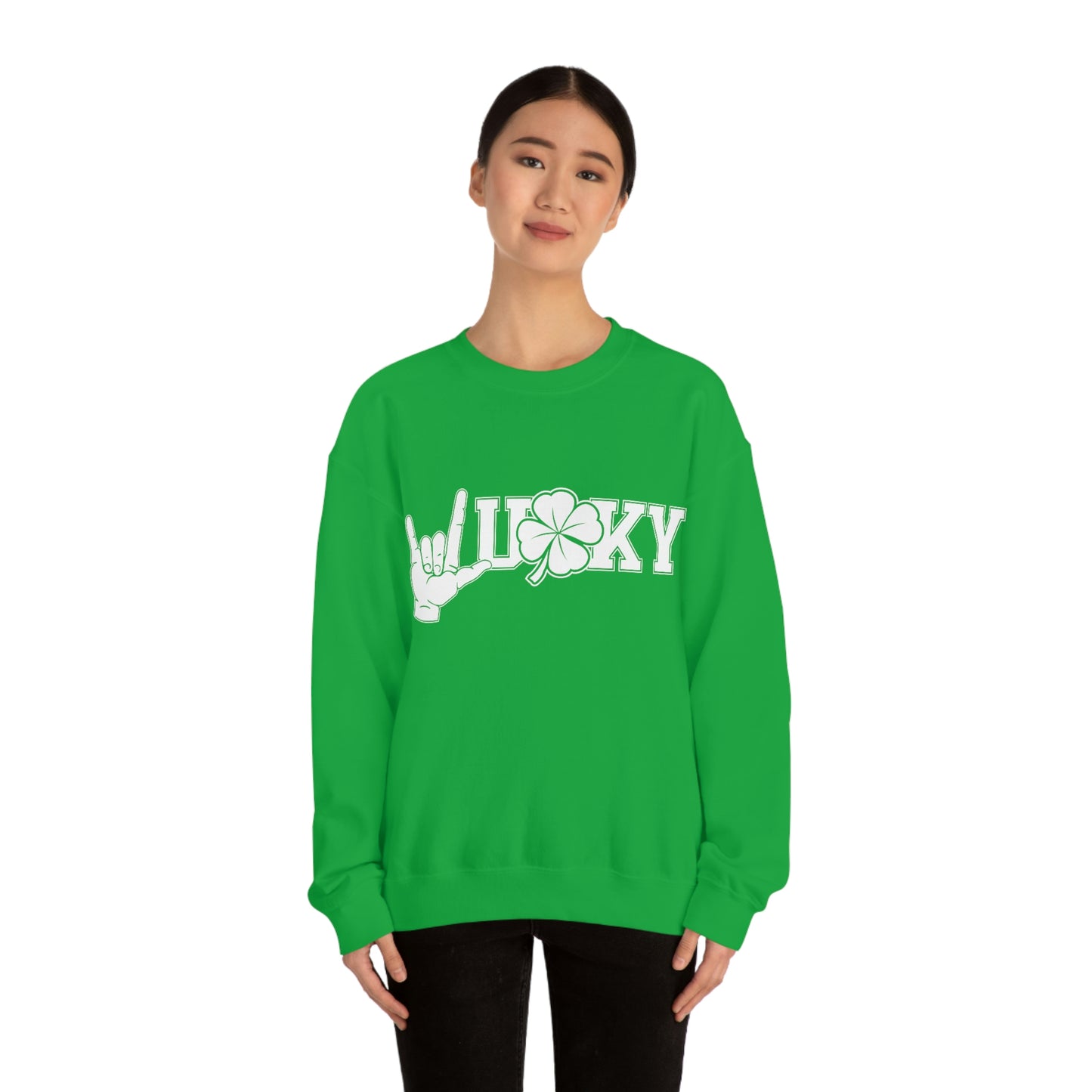 ASL Lucky Clover Unisex Crewneck Sweatshirt