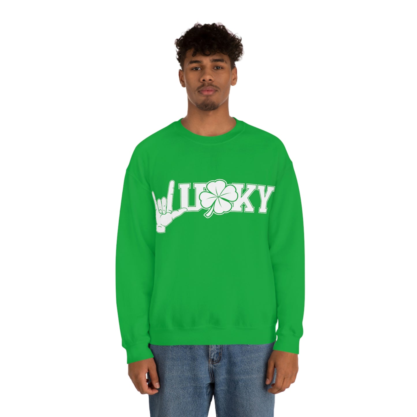 ASL Lucky Clover Unisex Crewneck Sweatshirt