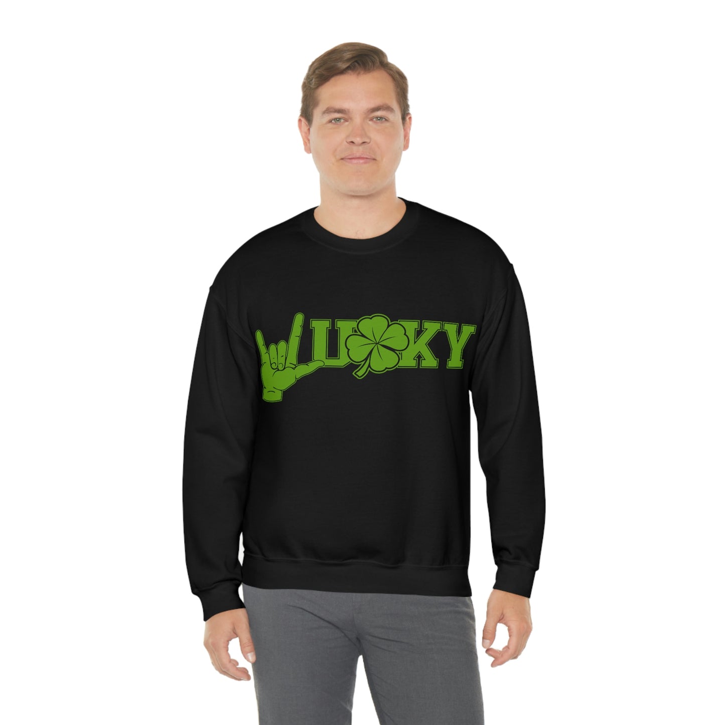 ASL Lucky Clover Unisex Crewneck Sweatshirt