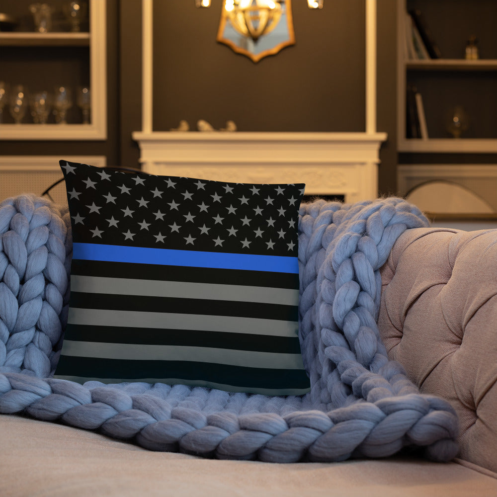 Thin Blue Line Flag Pillow
