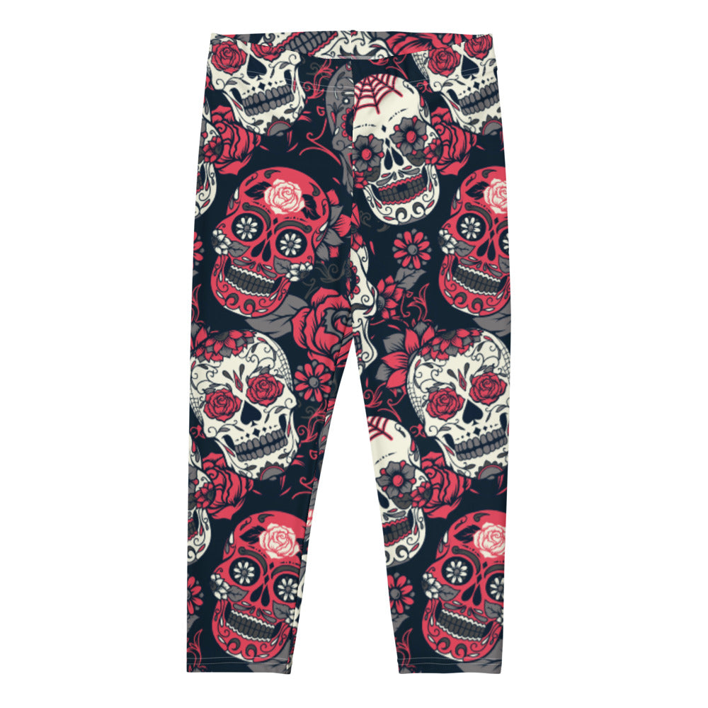 Sugar Skull Capri Leggings