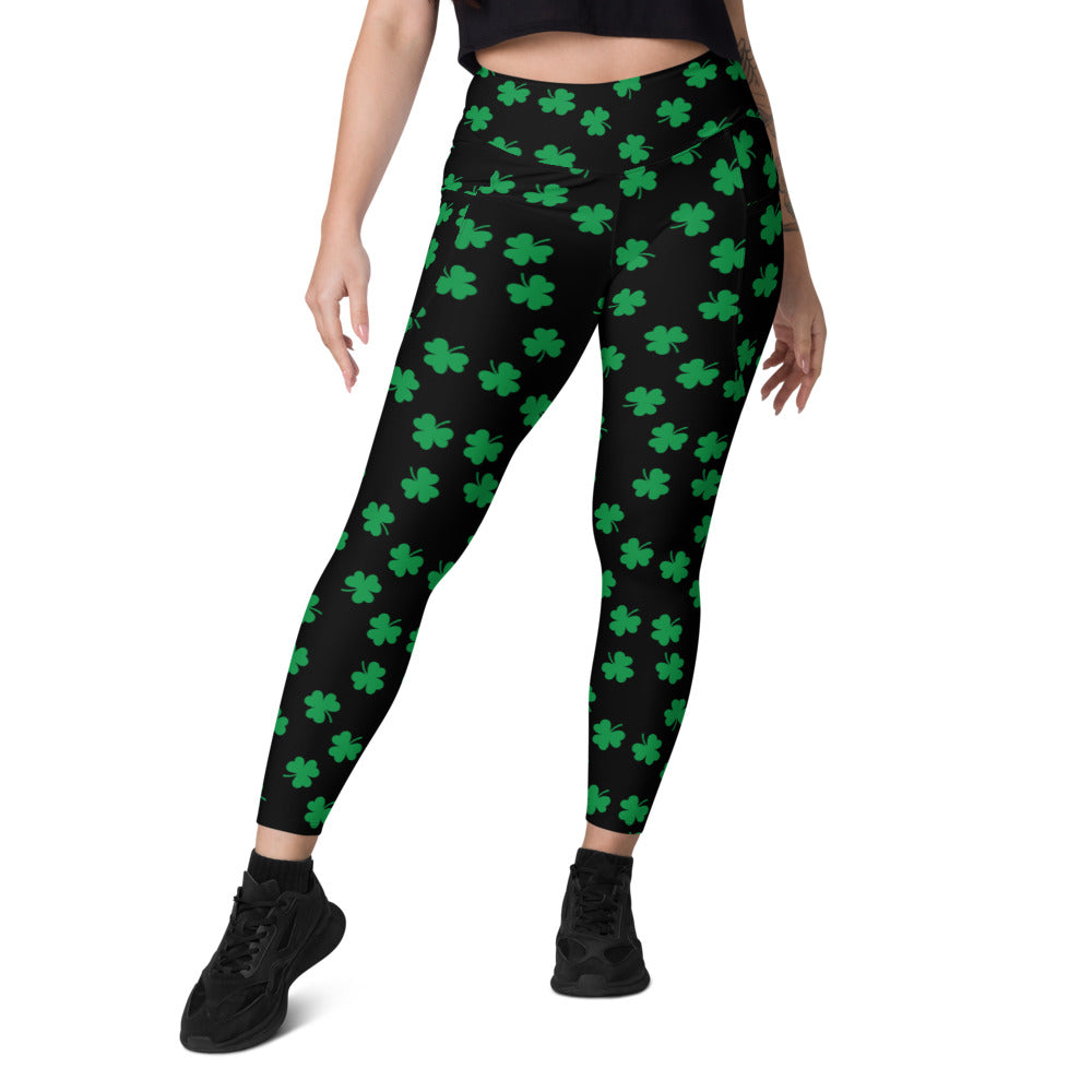 Shamrock Pattern Leggings with pockets