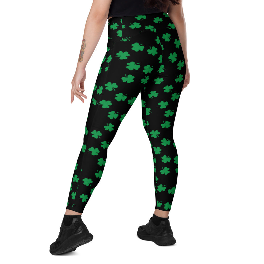 Shamrock Pattern Leggings with pockets