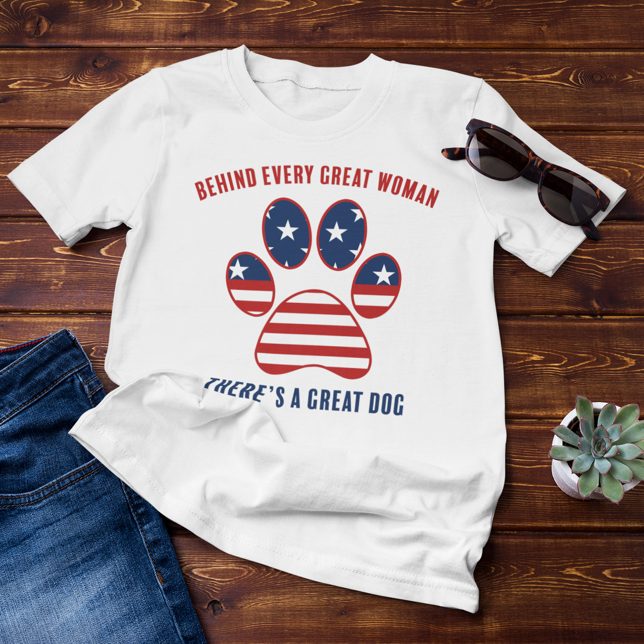 Behind Every Great Woman There's A Great Dog