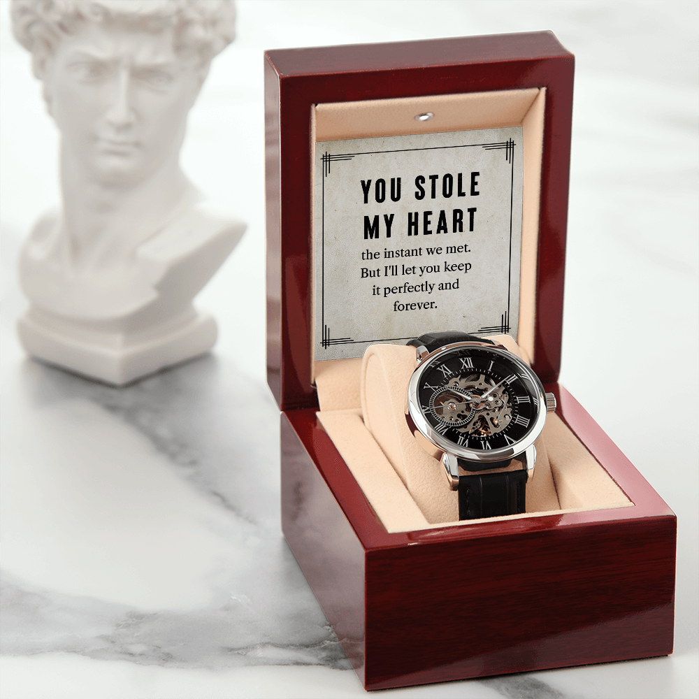 You Stole My Heart | Men's Openwork Watch