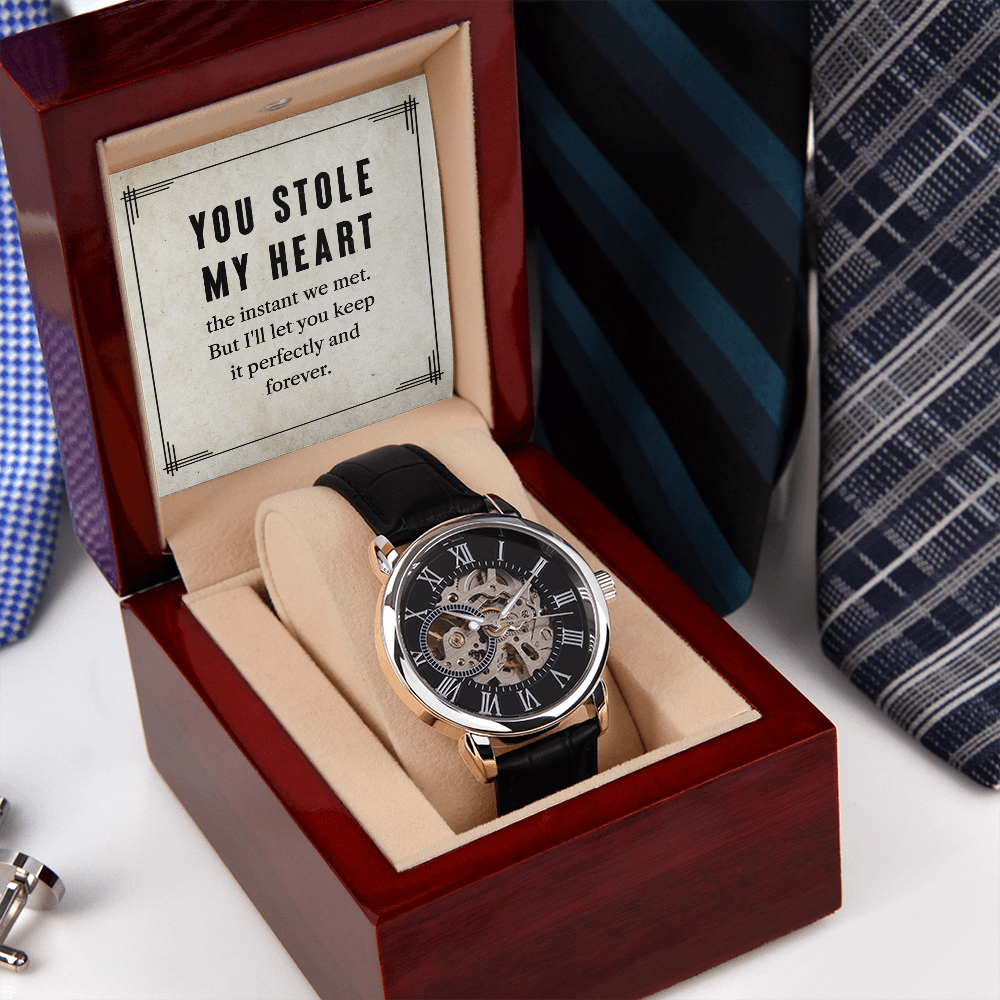 You Stole My Heart | Men's Openwork Watch