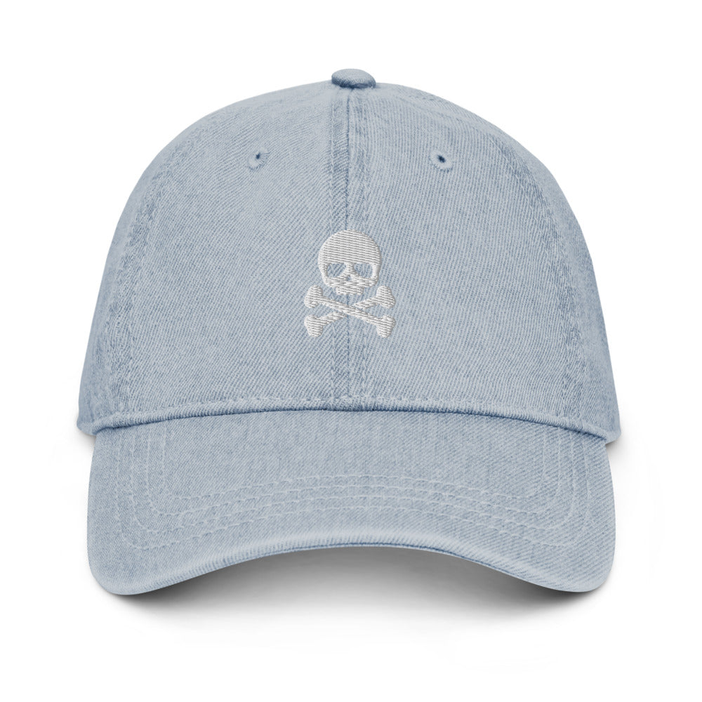 Skull & Crossbones Denim Hat