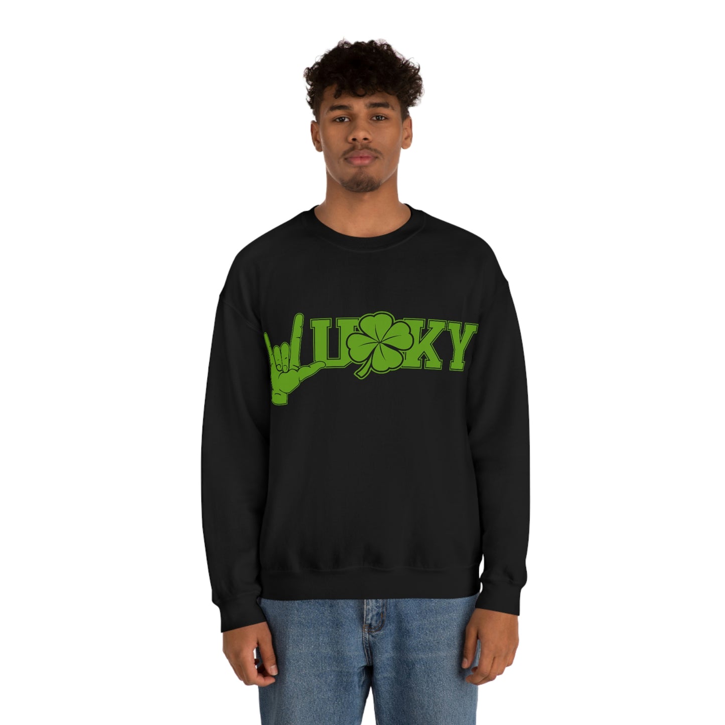 ASL Lucky Clover Unisex Crewneck Sweatshirt