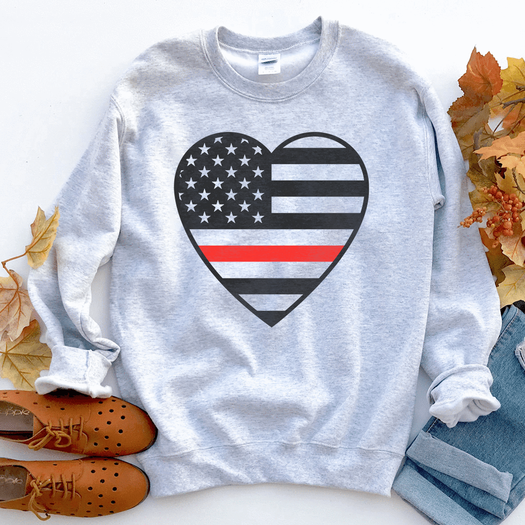 Thin Red Line Heart Unisex Sweatshirt