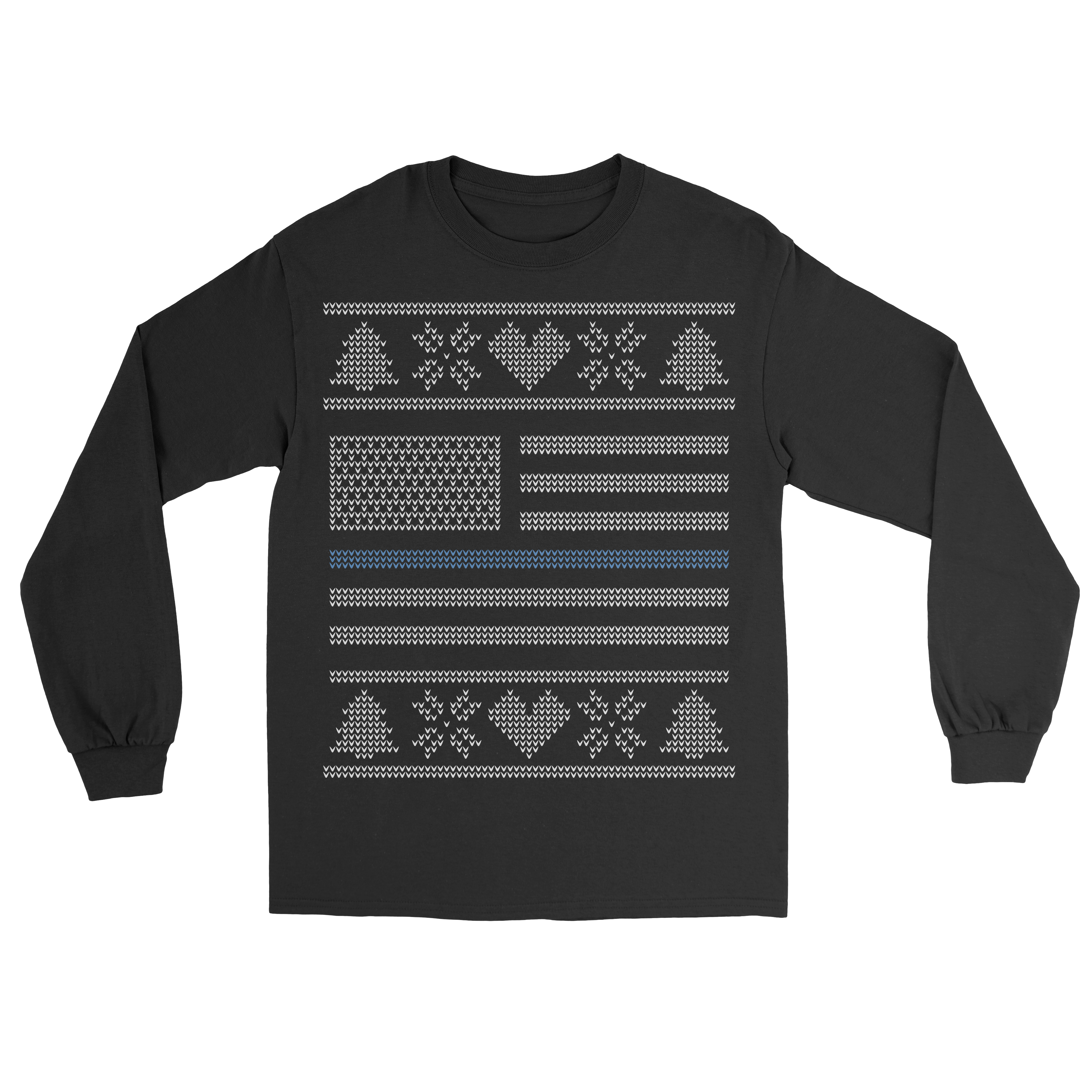 Thin Blue Line Christmas Sweater Shop With Cre