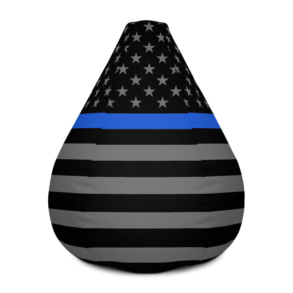 Thin Blue Line All-Over Print Bean Bag Chair w/ filling