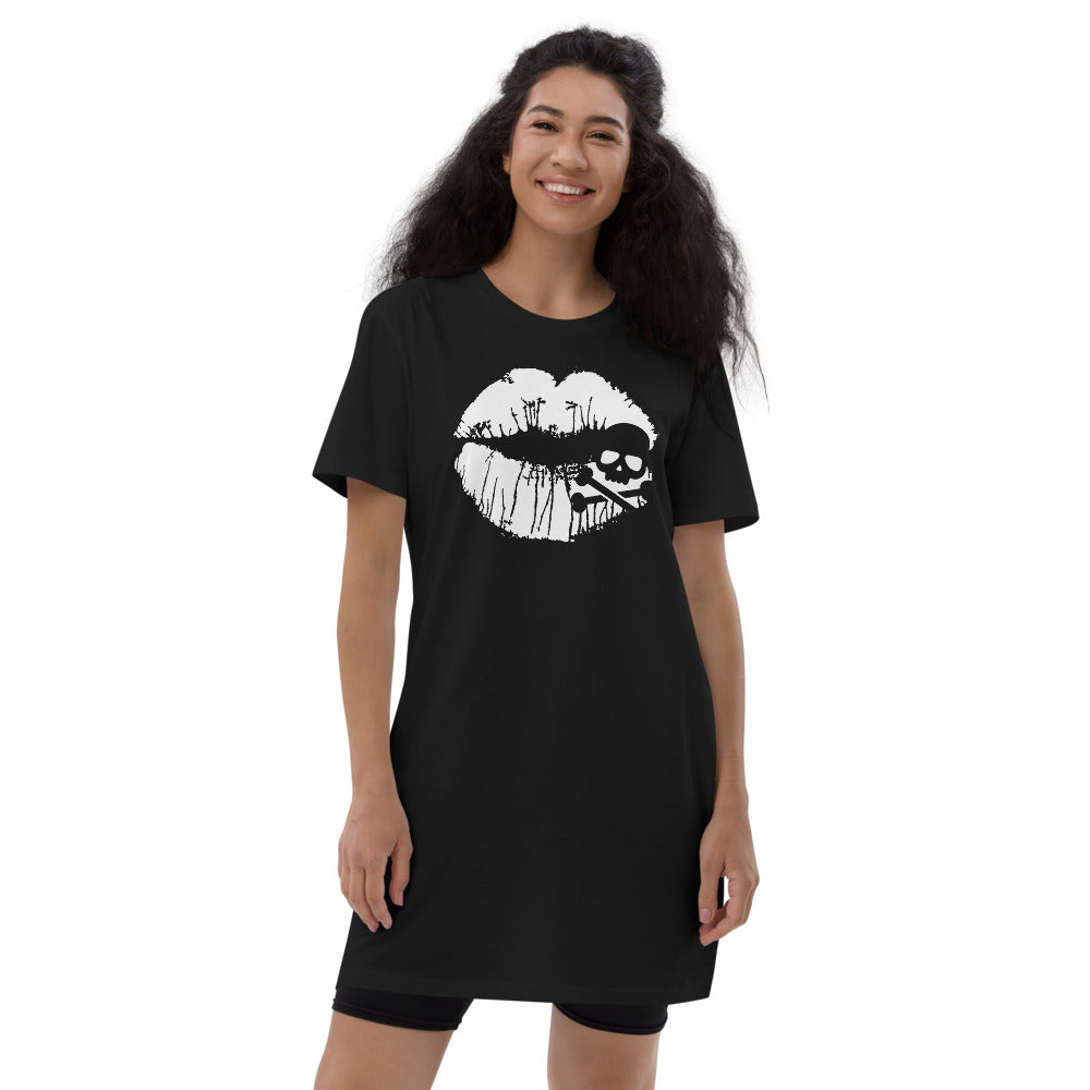 lips t shirt dress Vampire Lips All Over Print T-Shirt Dress