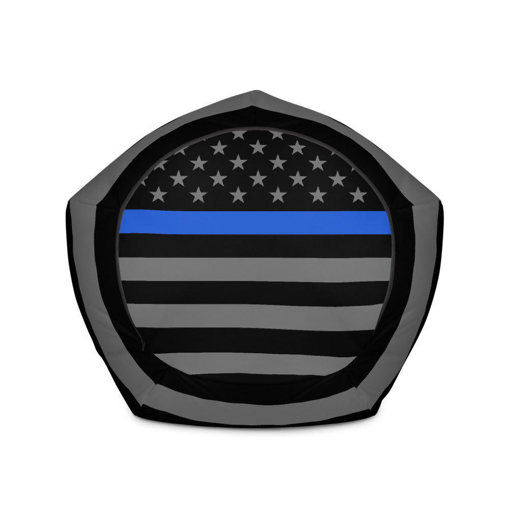 Thin Blue Line All-Over Print Bean Bag Chair w/ filling
