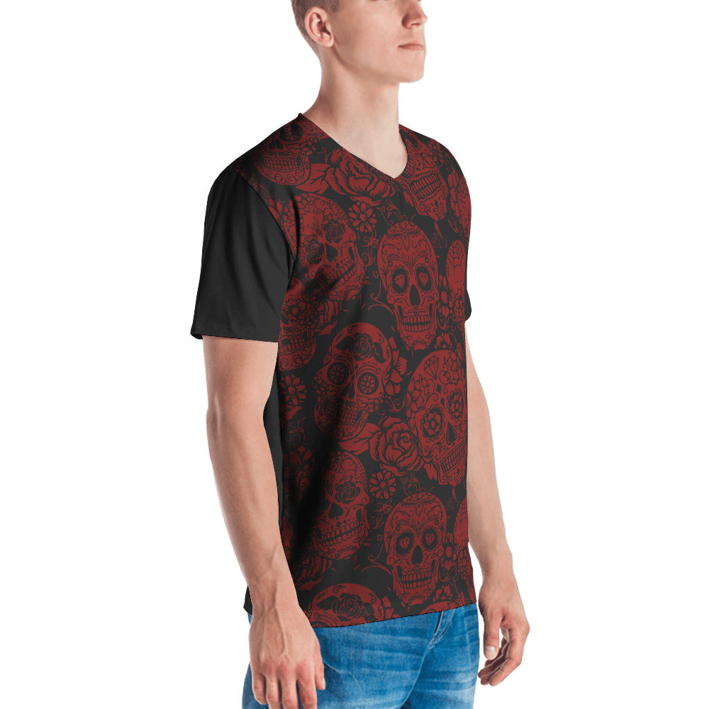 Red Sugar Skull Men's T-shirt