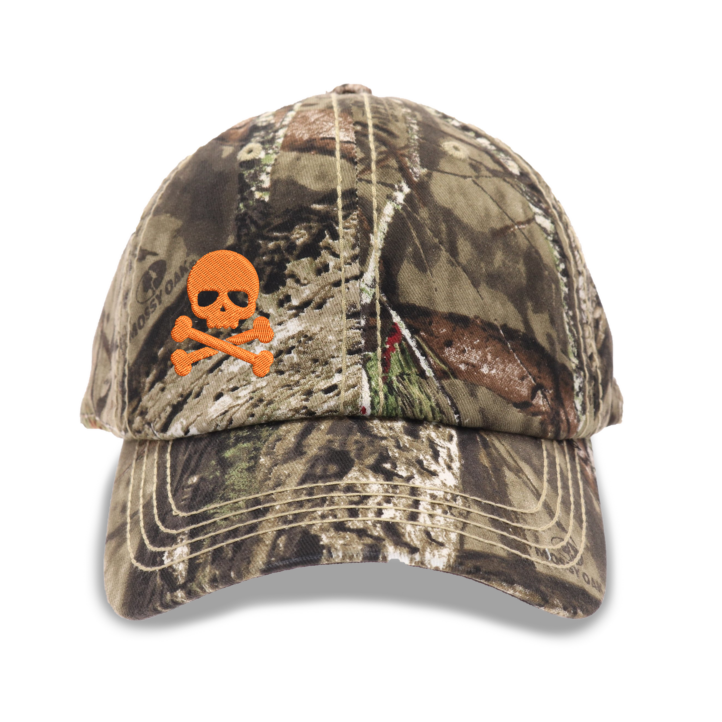 Skull & Crossbones Mossy Oak Camouflage Ball Cap
