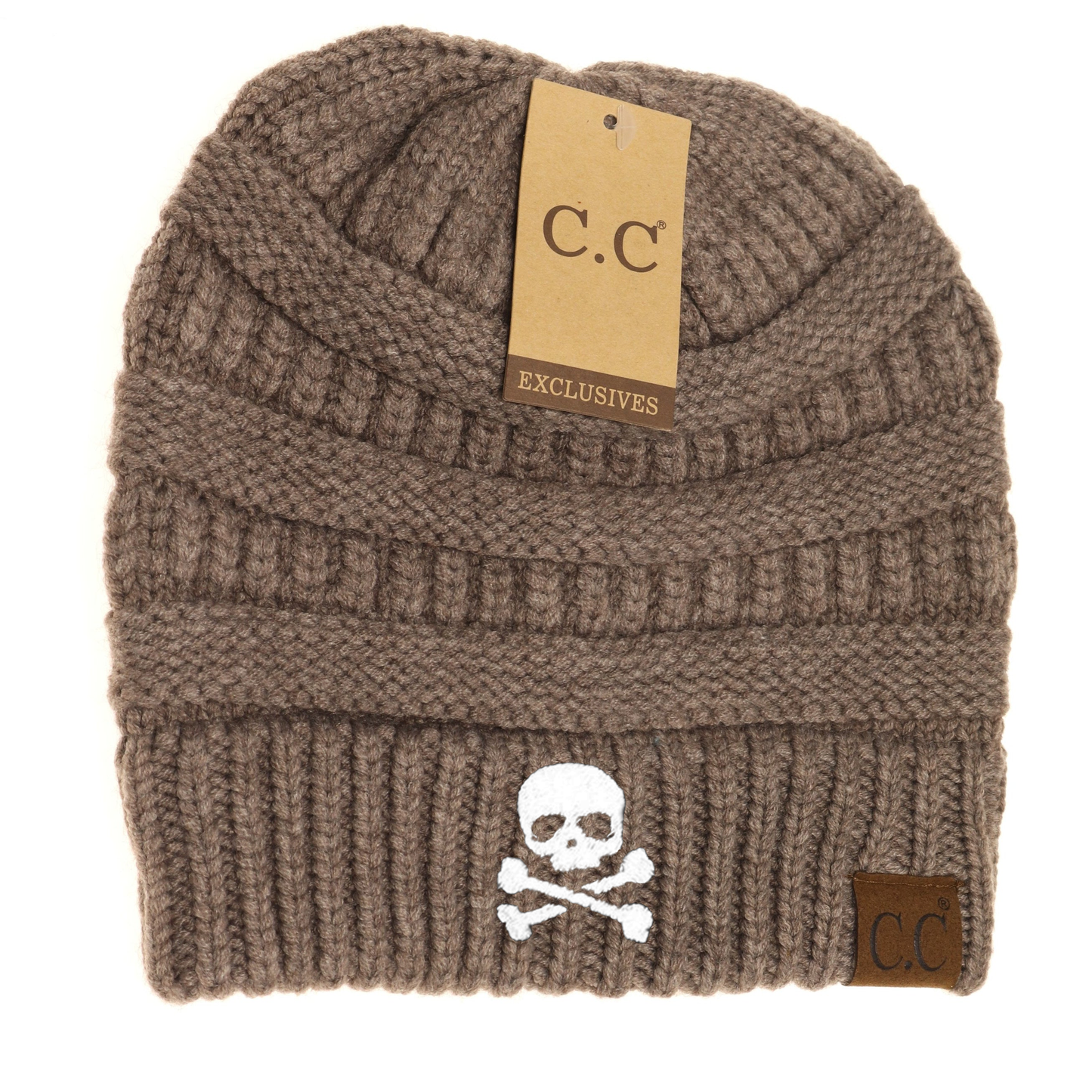 Skull & Crossbones Mixed Soft Yarn Beanie