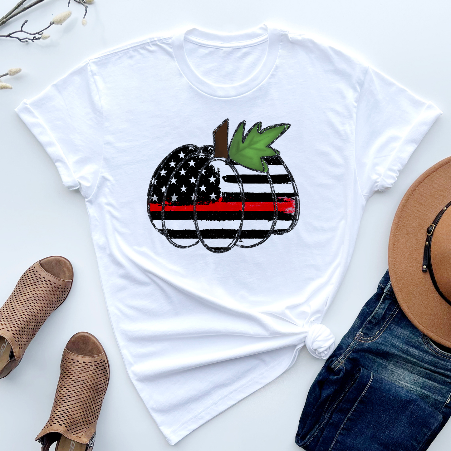 Thin Red Line Pumpkin T-Shirt