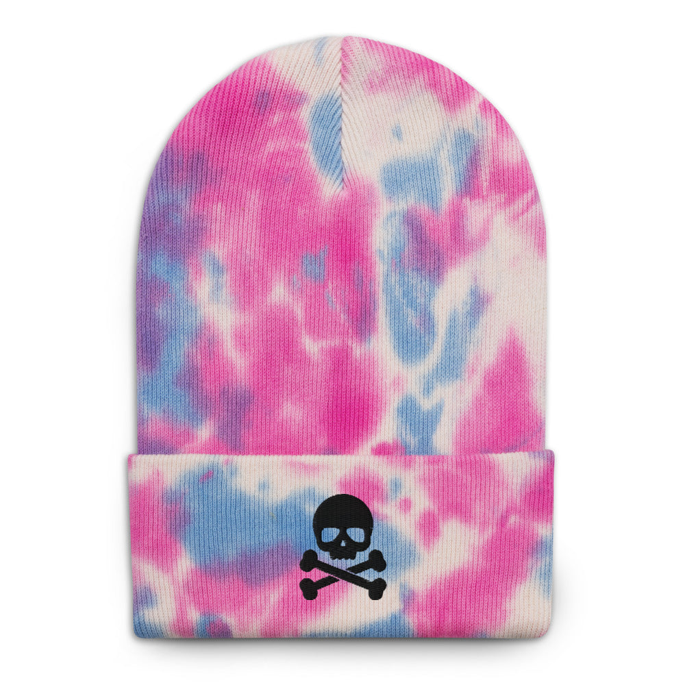 Skull $ Crossbones Tie-dye beanie