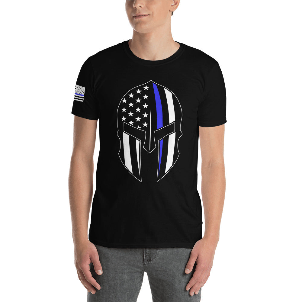 Thin Blue Line Spartan Short-Sleeve Unisex T-Shirt