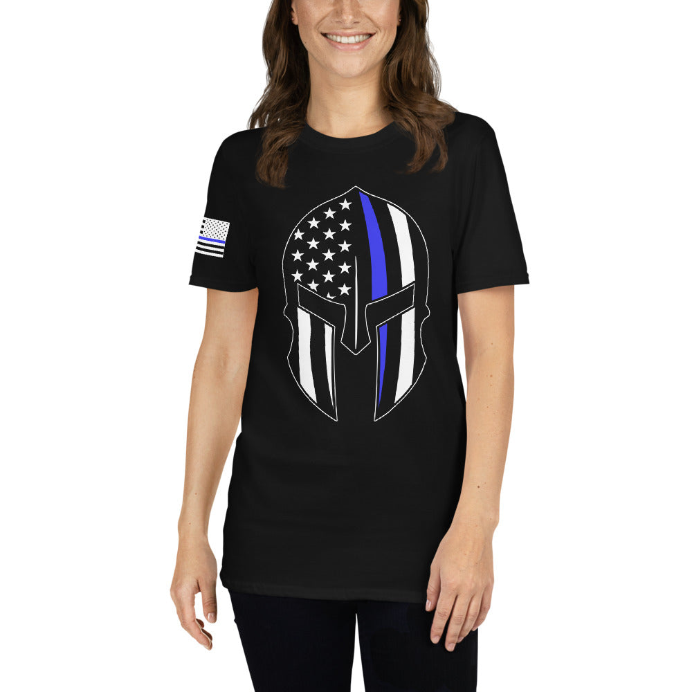 Thin Blue Line Spartan Short-Sleeve Unisex T-Shirt