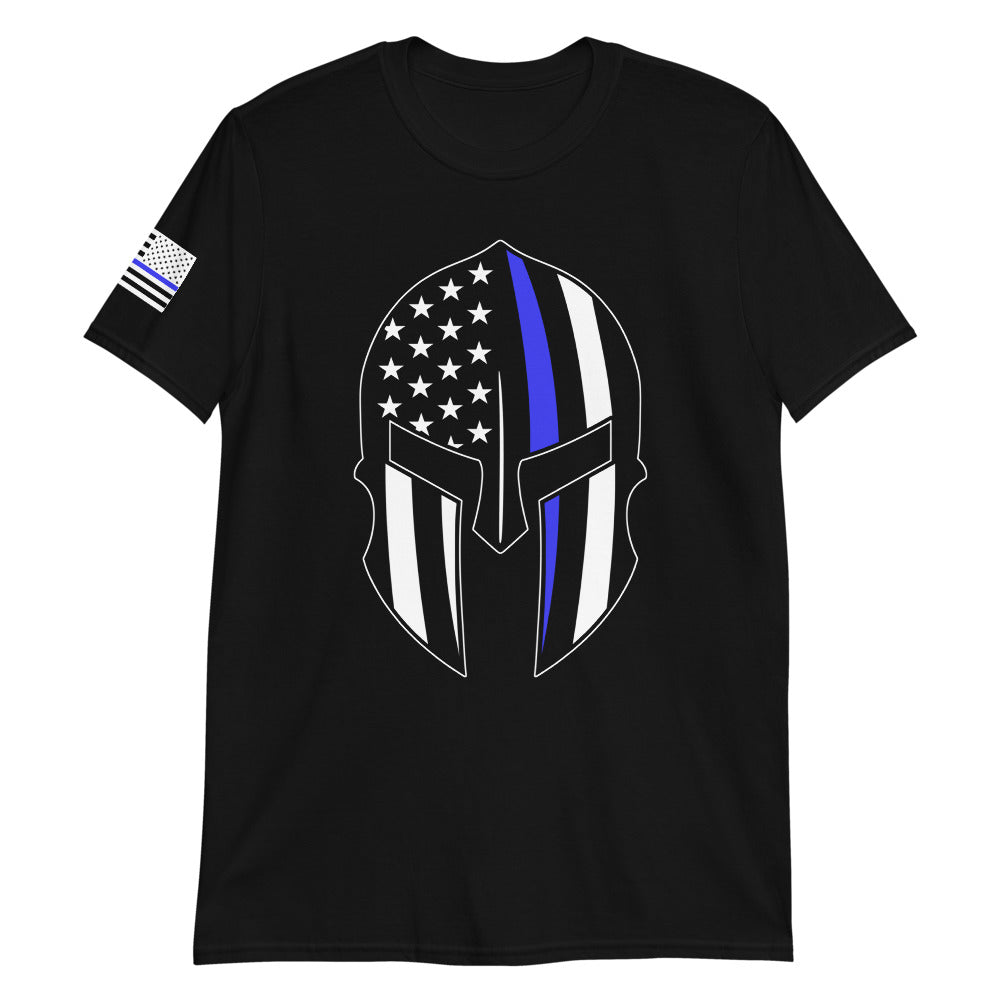 Thin Blue Line Spartan Short-Sleeve Unisex T-Shirt