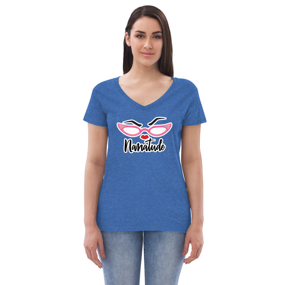 Nanatude Women’s Recycled V-neck T-shirt