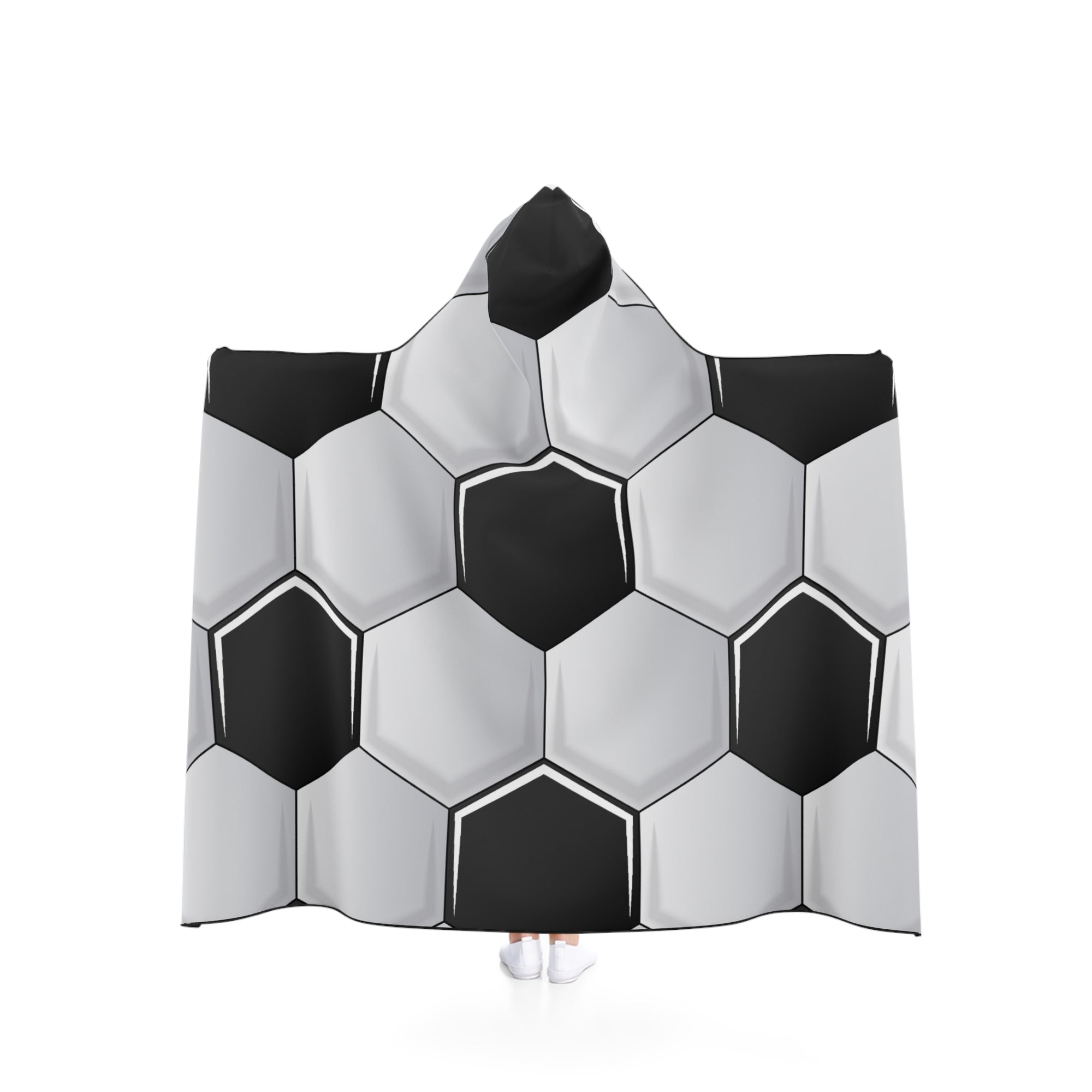 Soccer-Themed Hooded Blanket for Cozy Game Days
