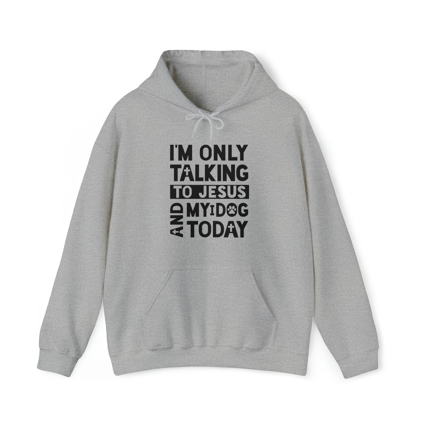 I'm Only Talking To Jesus And My Dog Today Hooded Sweatshirt