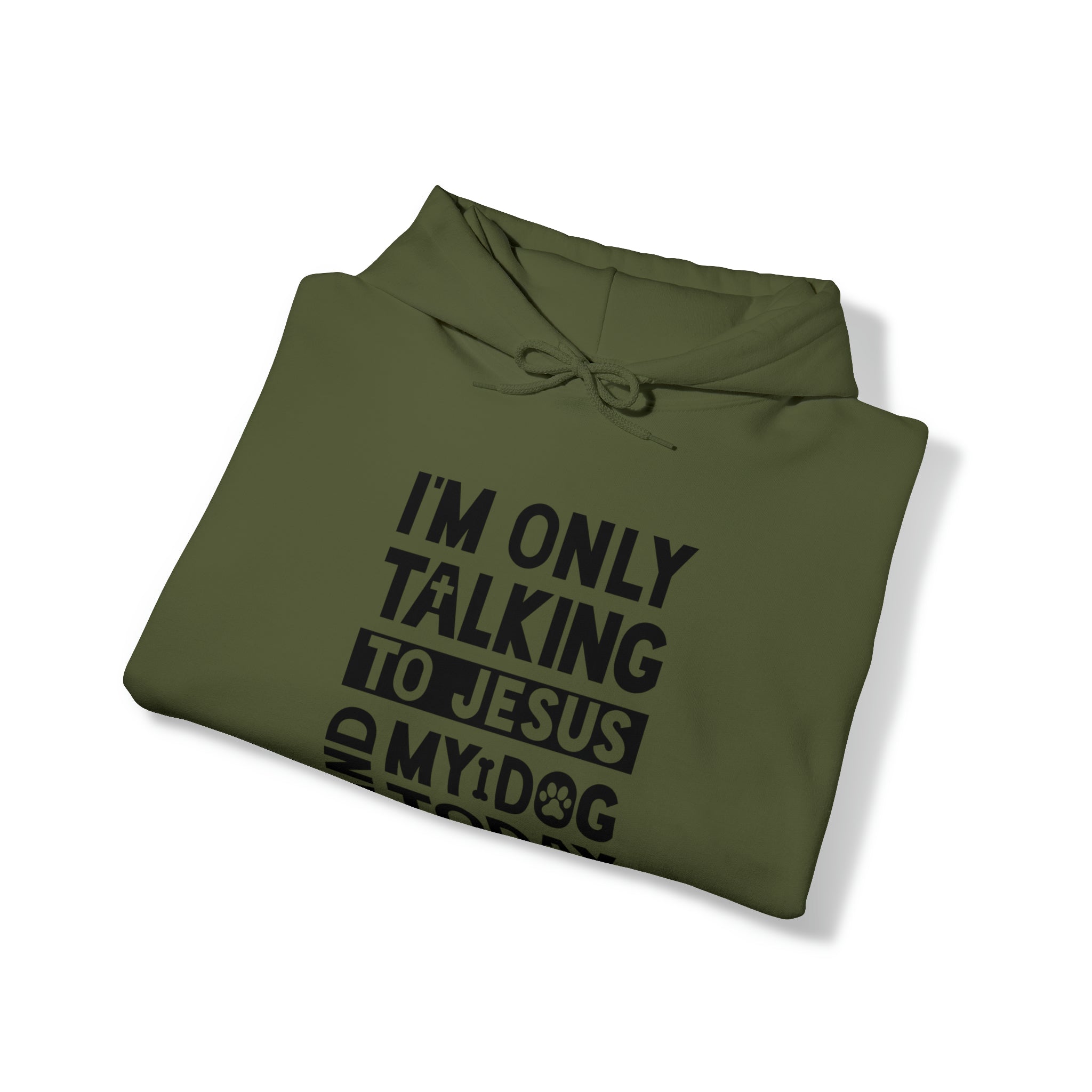 I'm Only Talking To Jesus And My Dog Today Hooded Sweatshirt