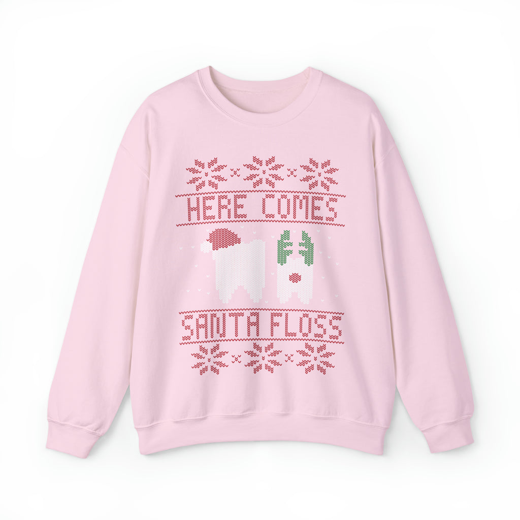Here Comes Santa Floss Dental Christmas Sweatshirt