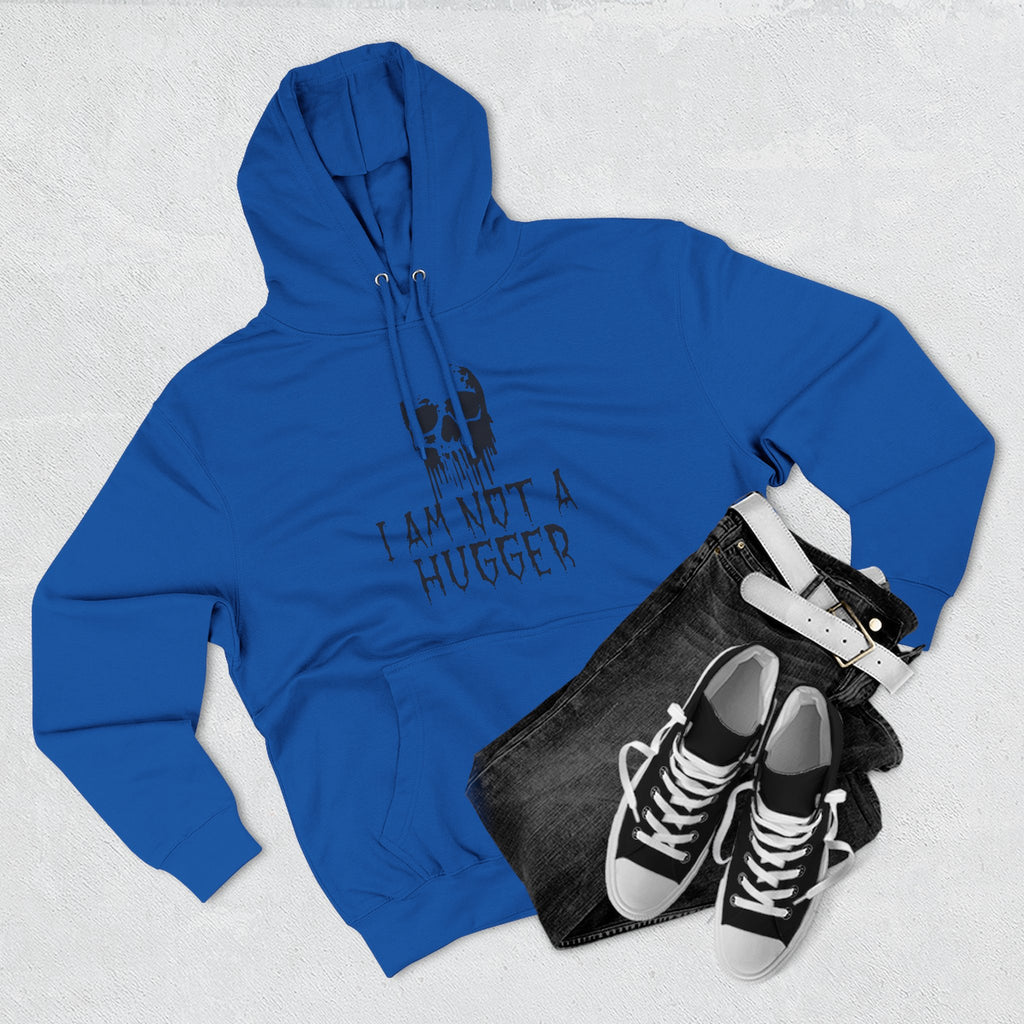 I Am Not A Hugger Hoodie - Cozy Graphic Fleece Sweatshirt for Introverts