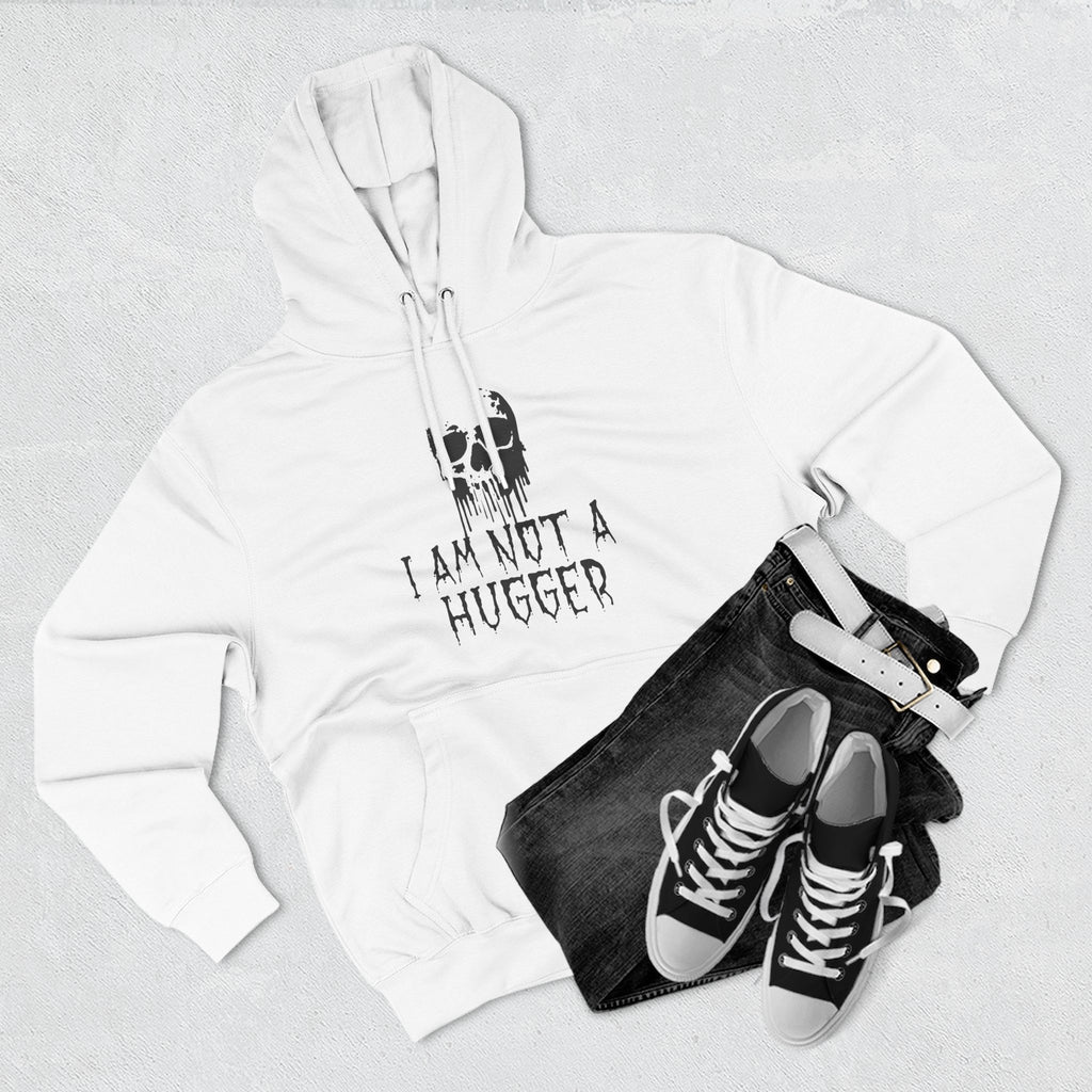 I Am Not A Hugger Hoodie - Cozy Graphic Fleece Sweatshirt for Introverts