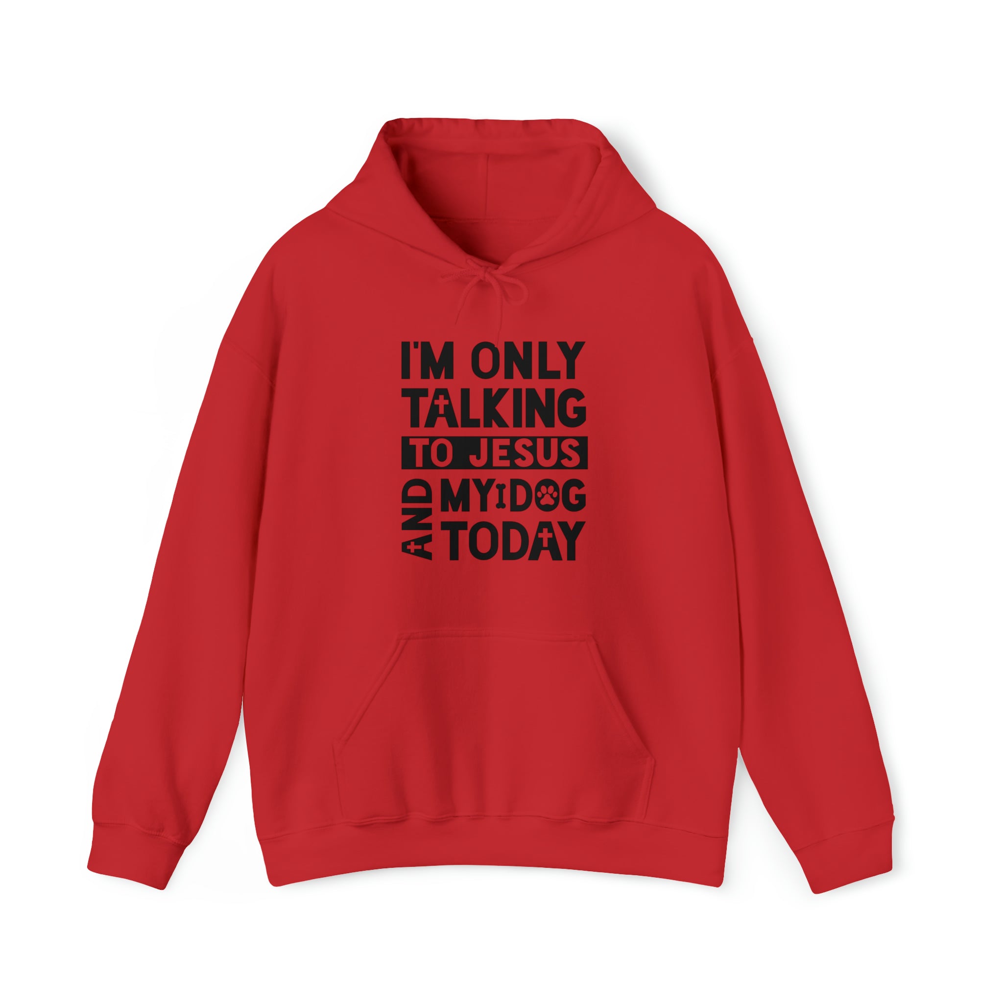 I'm Only Talking To Jesus And My Dog Today Hooded Sweatshirt