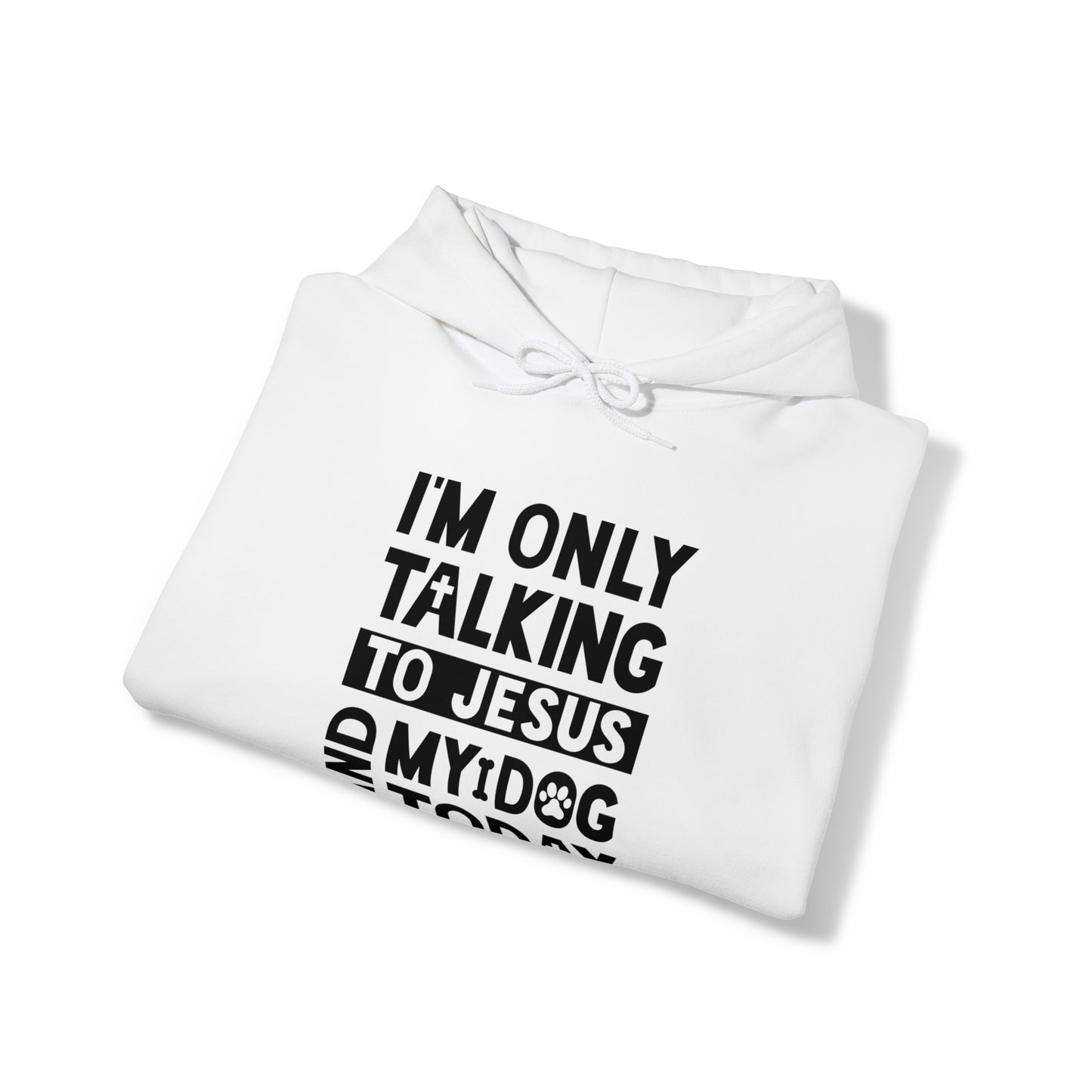 I'm Only Talking To Jesus And My Dog Today Hooded Sweatshirt