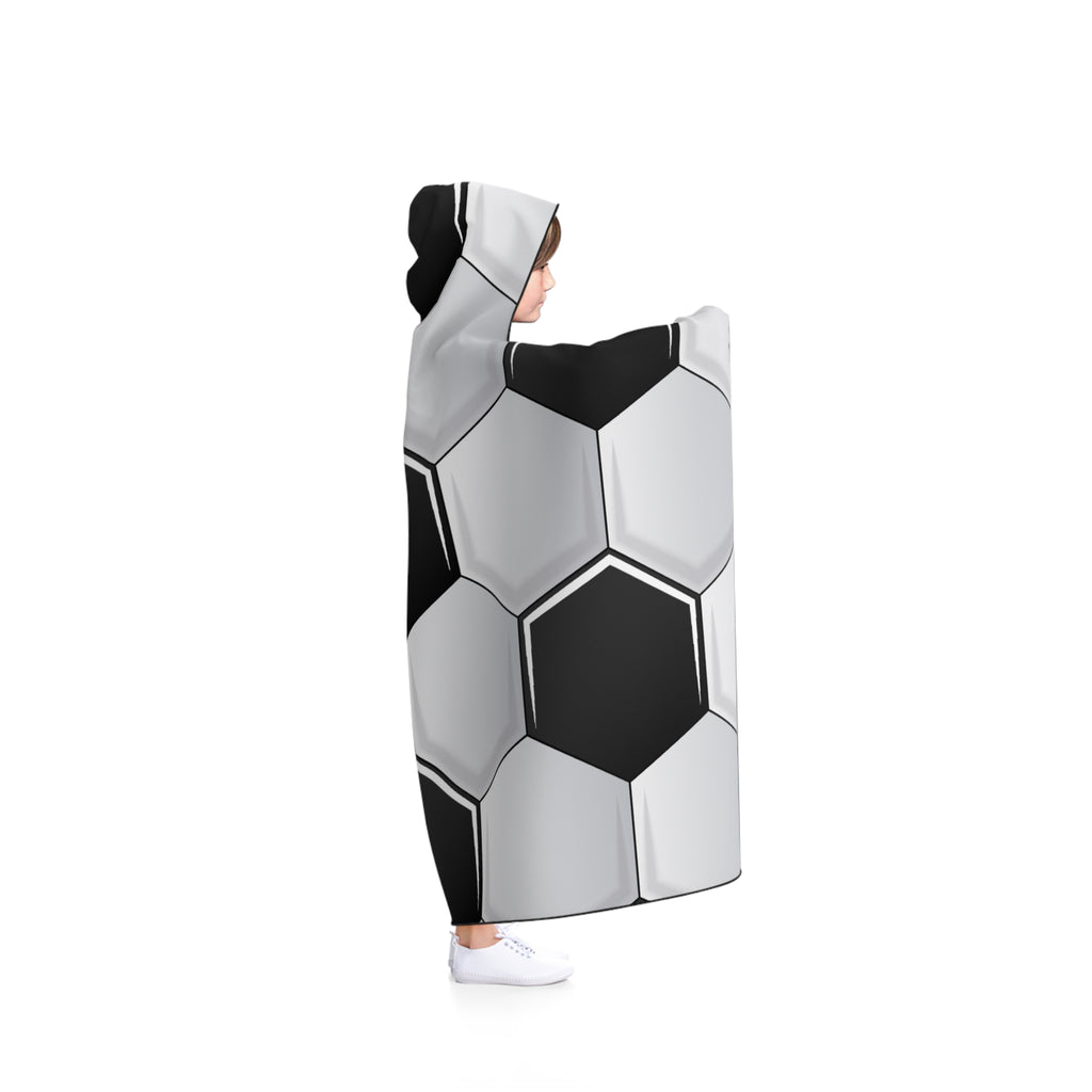 Soccer-Themed Hooded Blanket for Cozy Game Days